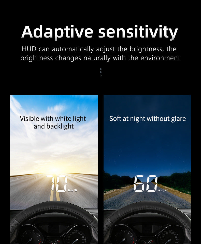 Compact OBD2 Car Head-Up Display (HUD) - Digital Speedometer with 5 Alarm Functions & Adaptive Brightness(black) 10