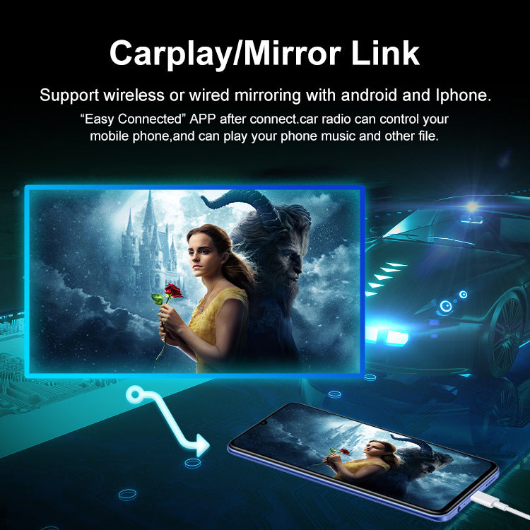 Universal 10-Inch Android Car Stereo GPS Navigator - QLED HD Touchscreen, 2GB RAM 32GB ROM, WiFi, Bluetooth 5.4, CarPlay & Mirror Link(black 10 inches) 11