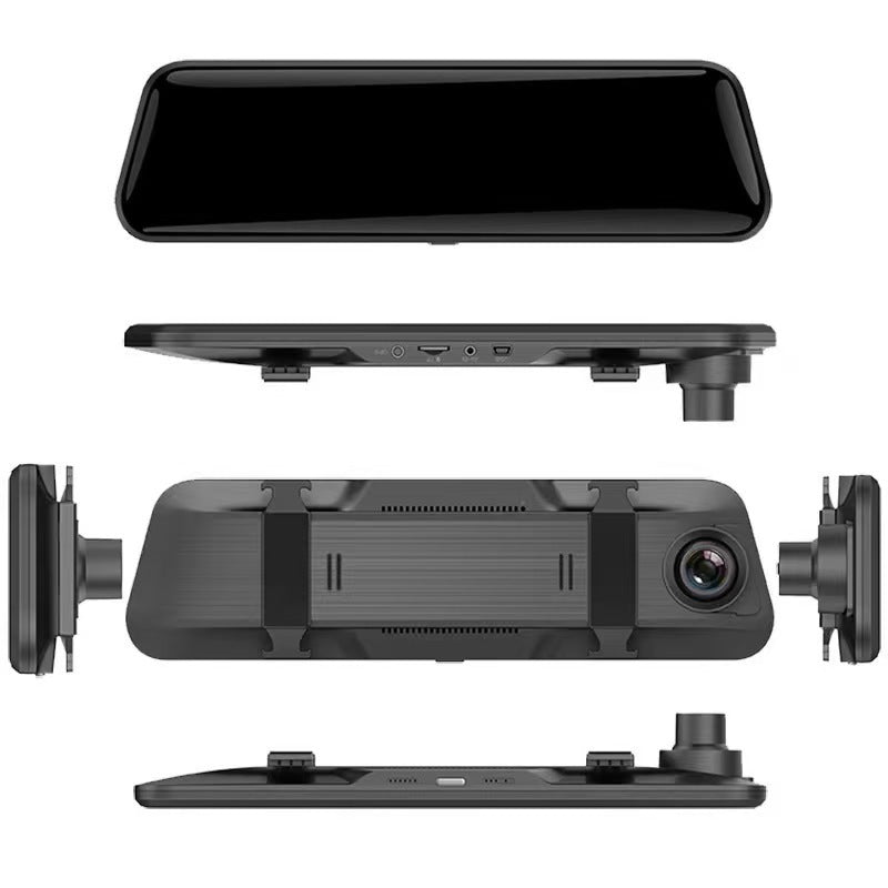 10-Inch Dual Lens Dash Cam Mirror - 1080P FHD Touch Screen Car DVR with Rear Camera, Night Vision & G-Sensor(black) 4