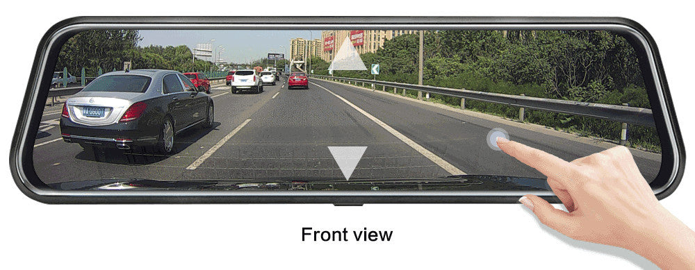 10-Inch Dual Lens Dash Cam Mirror - 1080P FHD Touch Screen Car DVR with Rear Camera, Night Vision & G-Sensor(black) 9