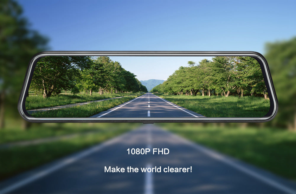 10-Inch Dual Lens Dash Cam Mirror - 1080P FHD Touch Screen Car DVR with Rear Camera, Night Vision & G-Sensor(black) 11