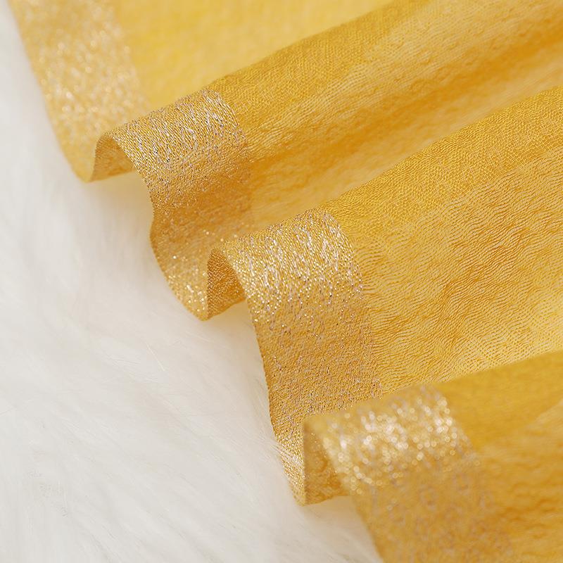 Elegant Butterfly Embroidered Scarf Shawl - Large Soft Silk Blend Wrap for Women(Yellow) 4