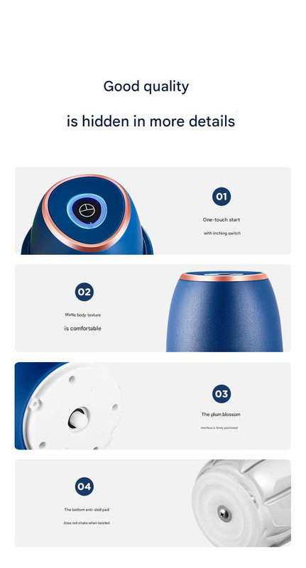 Electric Mini Garlic Chopper with Glass Bowl - USB Rechargeable, 6 Blades, Large Capacity(white) 9