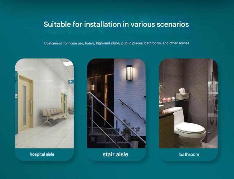 2pc Heavy-Duty Anti-Slip Safety Grab Bar with Luminous Rings - Stainless Steel Core Bathroom Handrail(yellow 30cm) 3