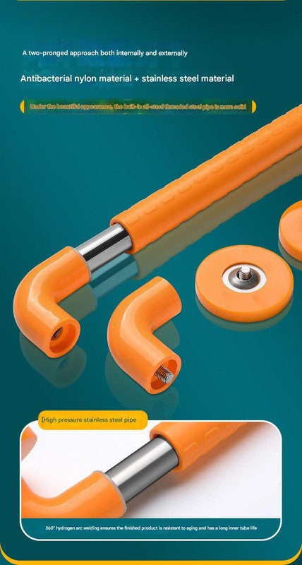 2pc Heavy-Duty Anti-Slip Safety Grab Bar with Luminous Rings - Stainless Steel Core Bathroom Handrail(yellow 40cm) 7