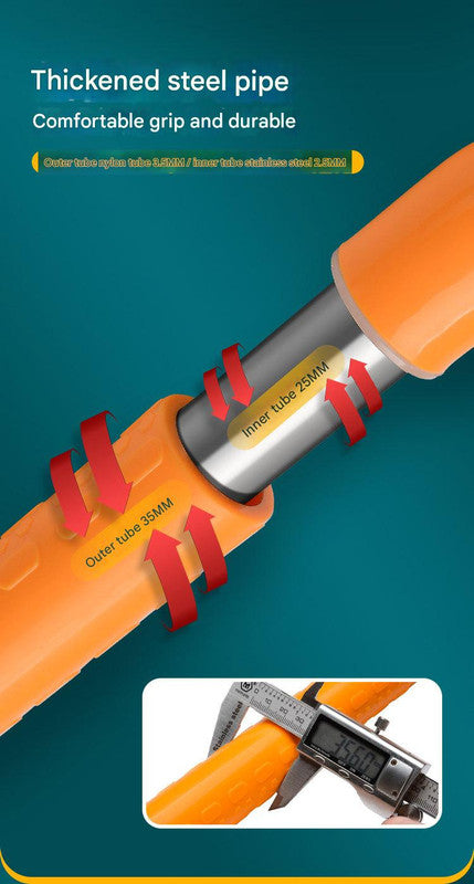 2pc Heavy-Duty Anti-Slip Safety Grab Bar with Luminous Rings - Stainless Steel Core Bathroom Handrail(yellow 40cm) 9