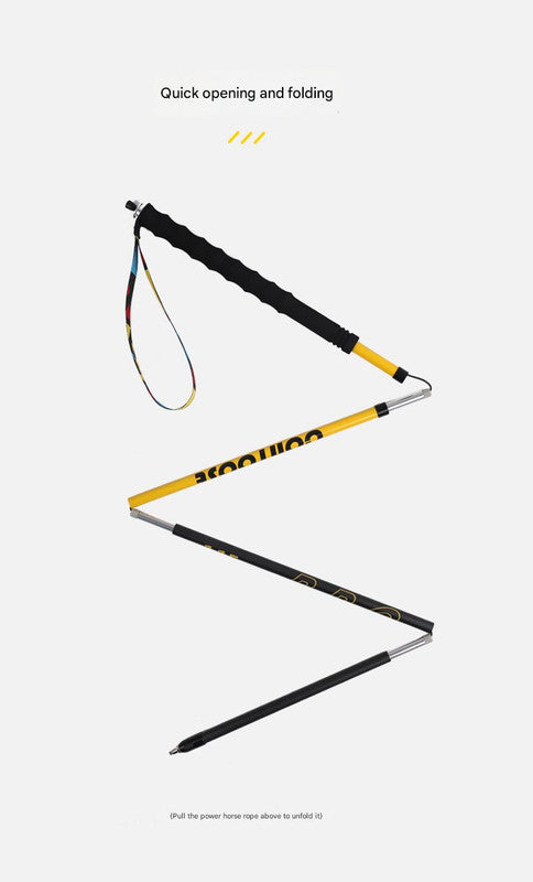 Ultralight Carbon Fiber Foldable Trail Running & Hiking Pole(yellow  Recommended height range 165-175cm) 4