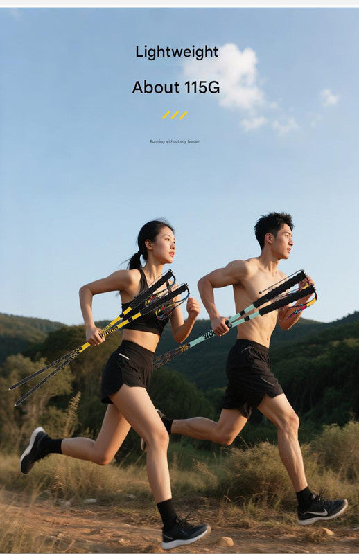 Ultralight Carbon Fiber Foldable Trail Running & Hiking Pole(yellow  Recommended height range 165-175cm) 5