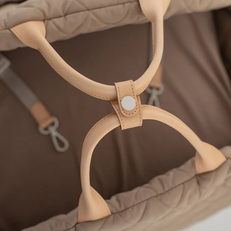 Luxury Quilted 2-in-1 Pet Travel Carrier & Car Booster Seat for Small Dogs(Pink) 9