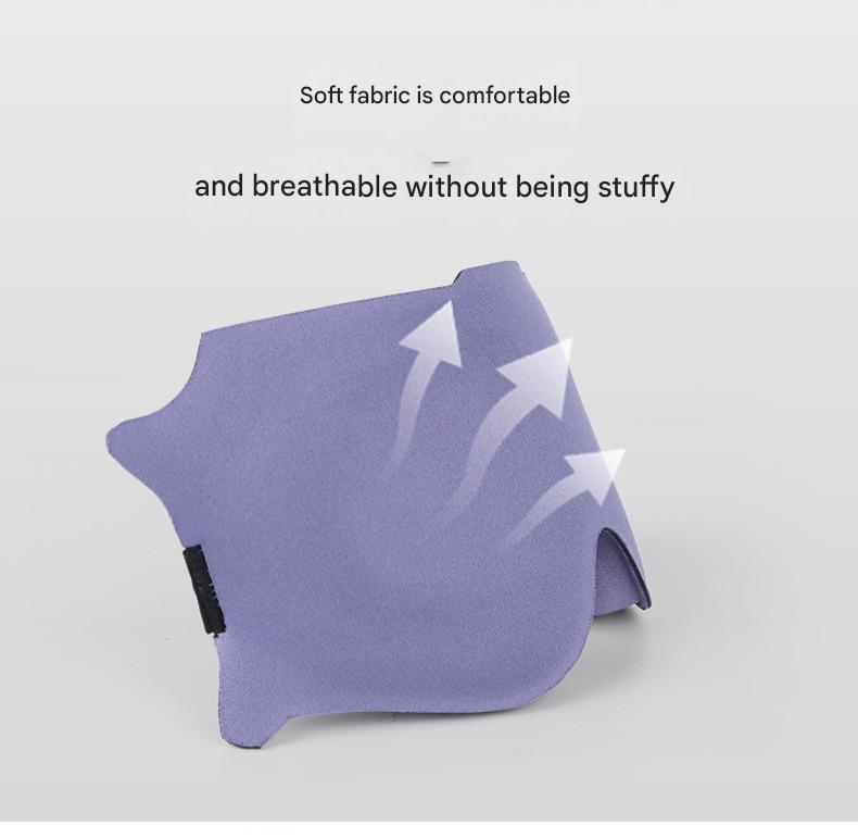 3pc 6D Contoured Zero-Pressure Sleep Mask - 360 Light Blocking Eye Mask with Adjustable Strap(Purple) 5