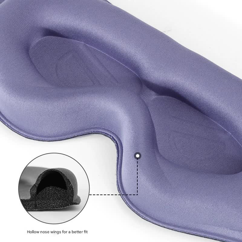 3pc 6D Contoured Zero-Pressure Sleep Mask - 360 Light Blocking Eye Mask with Adjustable Strap(Dura) 3