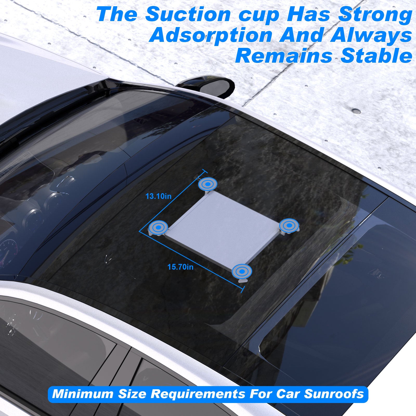 White Heavy-Duty Suction Cup Mount for Starlink Mini - All-Weather Car, RV & Boat Bracket 4