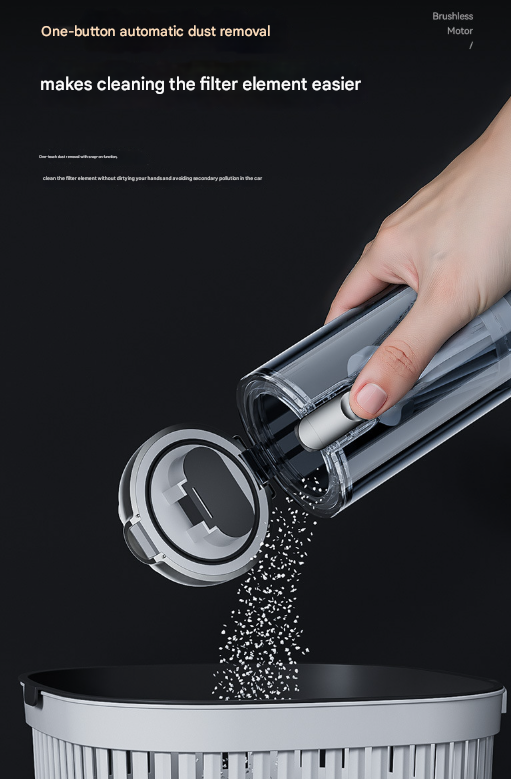 Silver and Purple 4-in-1 Cordless Handheld Vacuum Cleaner - Powerful 16KPa Suction with Brushless Motor, Blower & Air Pump 7