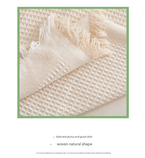 Black and white Ball Pattern Soft Waffle Weave Throw Blanket - Boho Style Cotton Blend Sofa Cover with Fringe 180x340cm 6