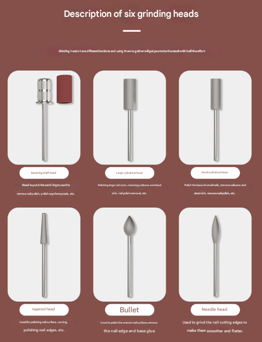 Pink Professional Rechargeable Nail Drill Machine - 45000RPM Portable E-File Kit for Acrylic, Gel, Polishing & Manicure 8