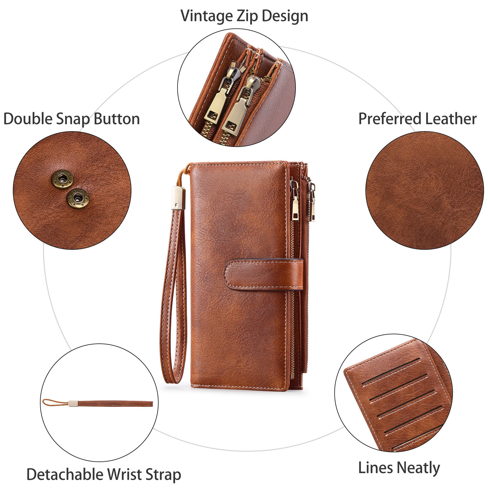 Random Color Surprise Lucky Bag: Random Style Women's Long PU Leather Wallet Mystery Box 4