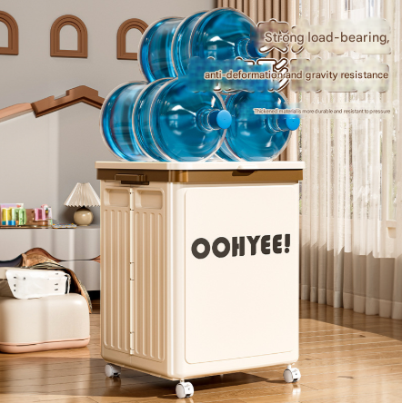 White Large Foldable Storage Box with Lid and Wheels - Heavy Duty Collapsible Toy Organizer Bin 6