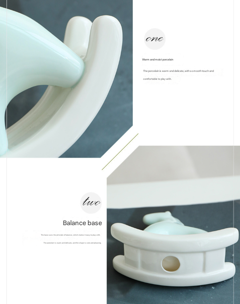 Light Green Modern Ceramic Rocking Horse Ornament - Cute Porcelain Figurine for Desk & Shelf Decor 5