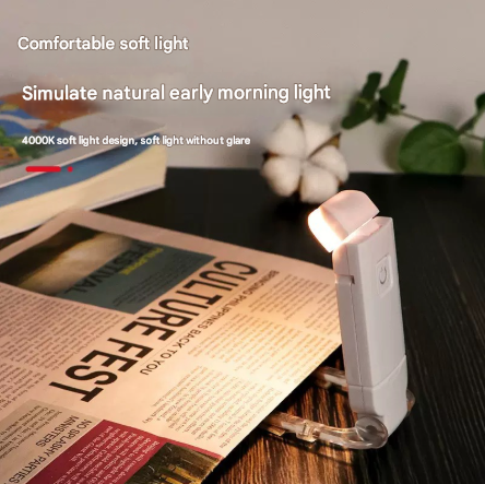 2 Pcs White USB Rechargeable Clip-on LED Book Light - 3 Color Modes & Dimmable Brightness for Eye-Caring Reading 3