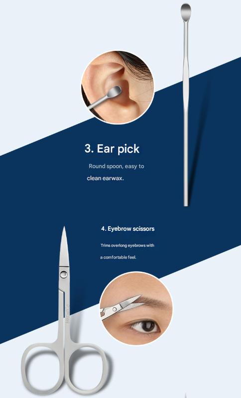 Green Mini Suitcase Manicure Set - 8-Piece Portable Grooming & Nail Care Travel Kit 6