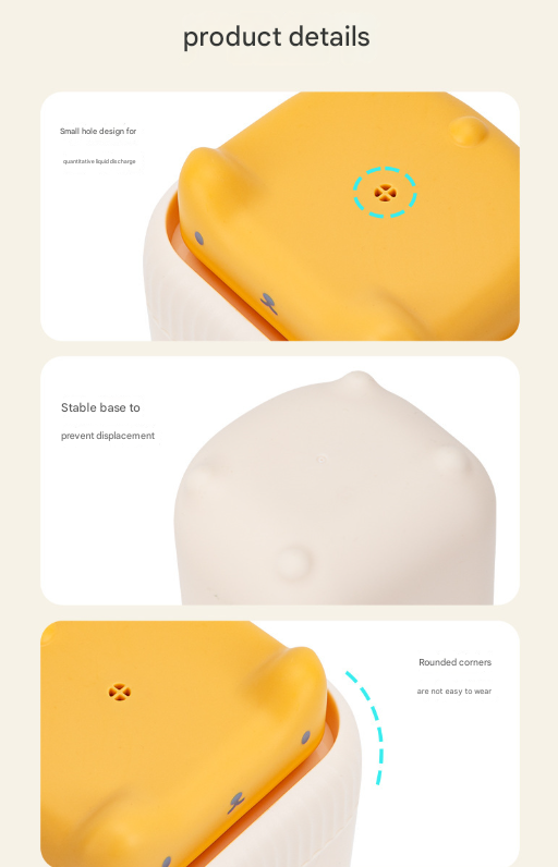 2 Pcs ( Green + Yellow ) Cute Cat Press-to-Dispense Soap Pump & Sponge Caddy for Kitchen Sink 8