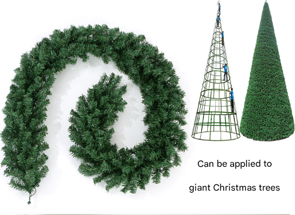 Classic Green Lush Artificial Christmas Garland - 2.7m Green Pine Vine with 280 Tips for Holiday Decor 4