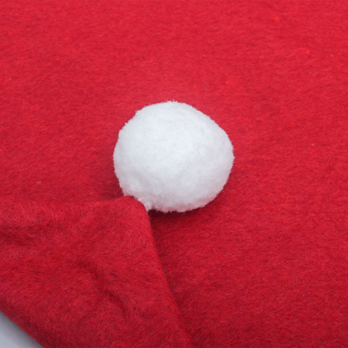 Red Festive Santa Hat Dining Chair Covers - Set of 8 for Holiday Party Decoration 5