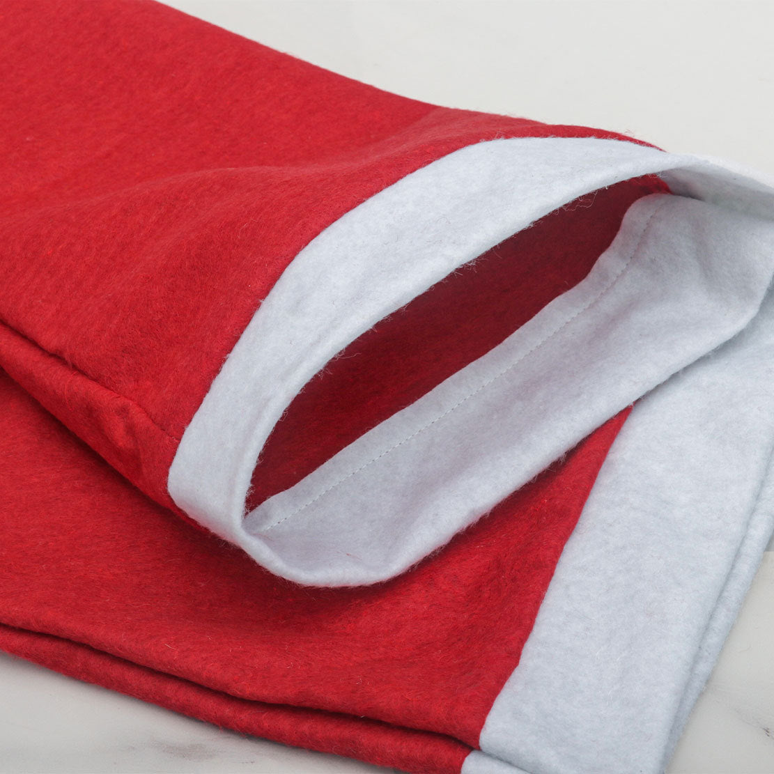 Red Festive Santa Hat Dining Chair Covers - Set of 8 for Holiday Party Decoration 7