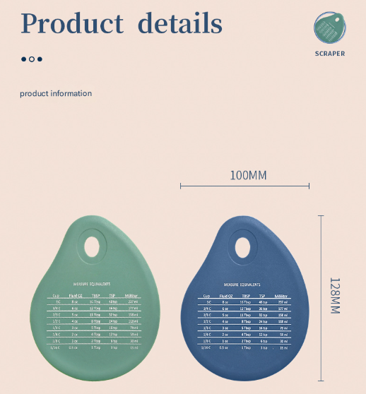 Dark Blue 3-Piece Silicone Baking Set - Non-Stick Pastry Mat with Measurements, Rolling Pin & Dough Scraper 8