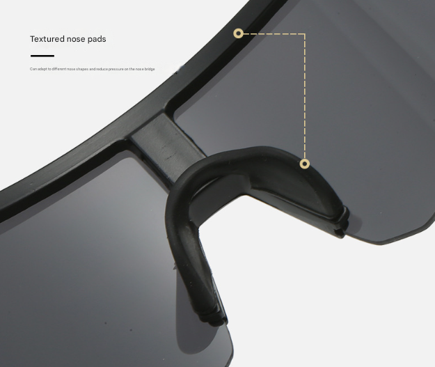 Black Unisex Sport Cycling Sunglasses - Lightweight Wraparound Eyewear for Running & Outdoor Activities 5