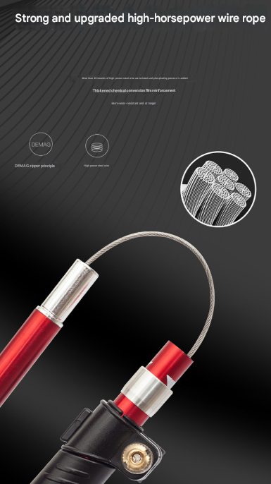 Short Red Ultralight Foldable Hiking Pole - Adjustable Aluminium Trekking Stick with EVA Grip for Outdoor Walking & Climbing 6