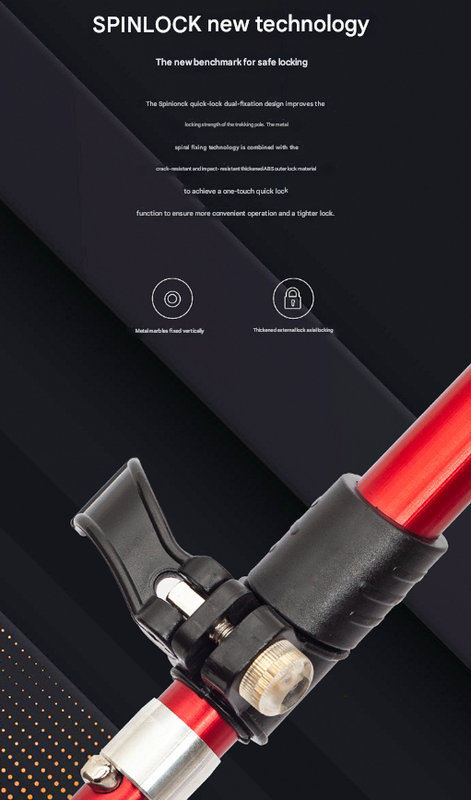 Short Blue Ultralight Foldable Hiking Pole - Adjustable Aluminium Trekking Stick with EVA Grip for Outdoor Walking & Climbing 4