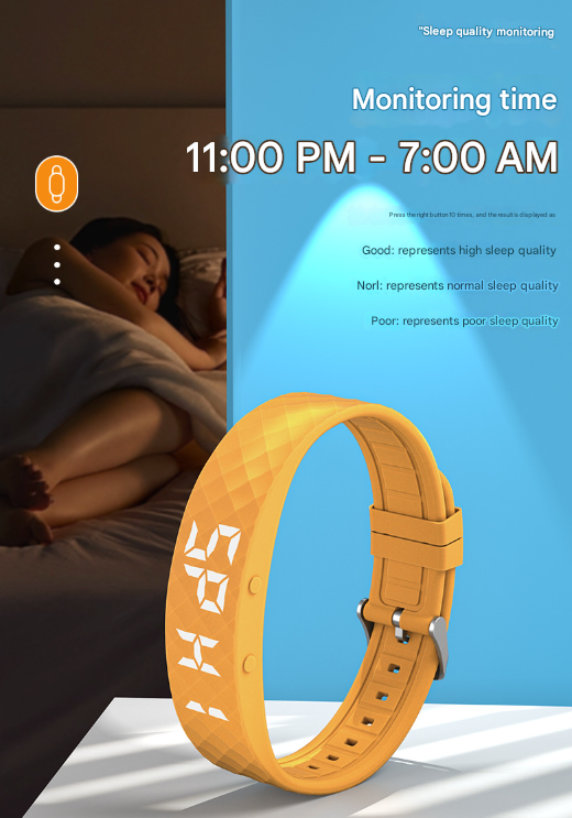 Black Smart Vibrating Alarm Watch - Digital Fitness Tracker Wristband with Pedometer & Sleep Monitor 8