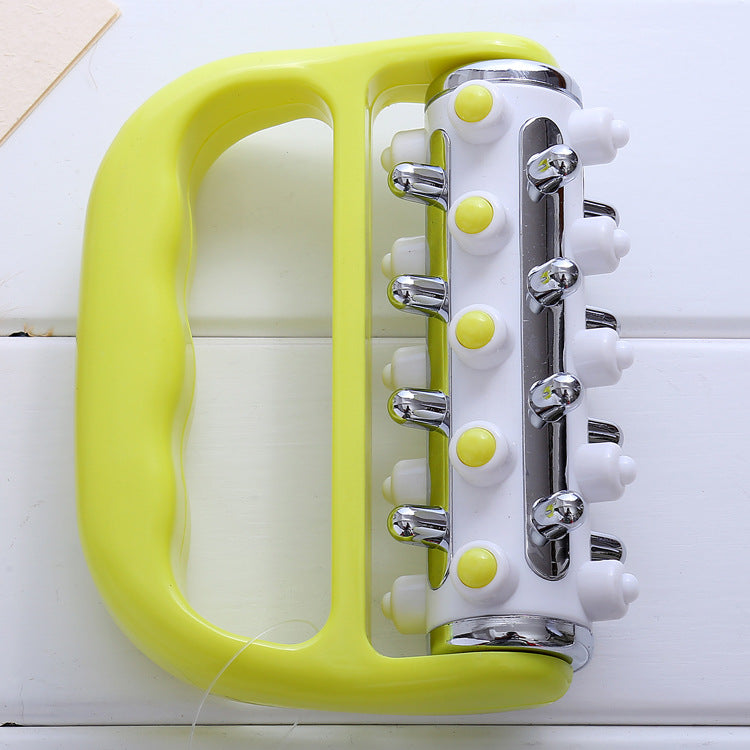 Light Green Ergonomic Body Roller Massager - Handheld Deep Tissue Tool for Muscle Relief and Fascia Release 5