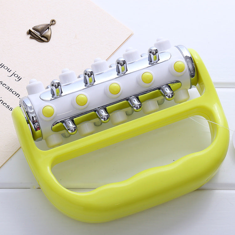 Light Green Ergonomic Body Roller Massager - Handheld Deep Tissue Tool for Muscle Relief and Fascia Release 7