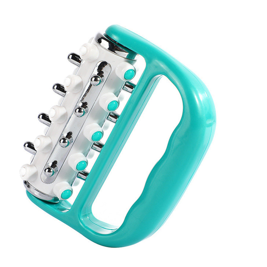 Blue Ergonomic Body Roller Massager - Handheld Deep Tissue Tool for Muscle Relief and Fascia Release