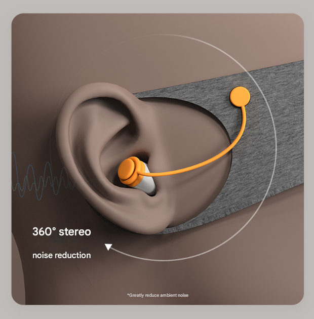 Grey 2-in-1 Blackout Sleep Mask with Integrated Noise Reducing Earplugs for Undisturbed Rest 4