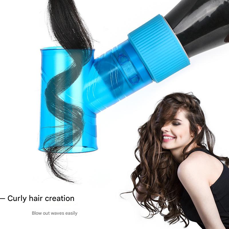 Blue Wind Spin Hair Curler Diffuser - Universal Hair Dryer Attachment for Effortless Waves and Curls 6