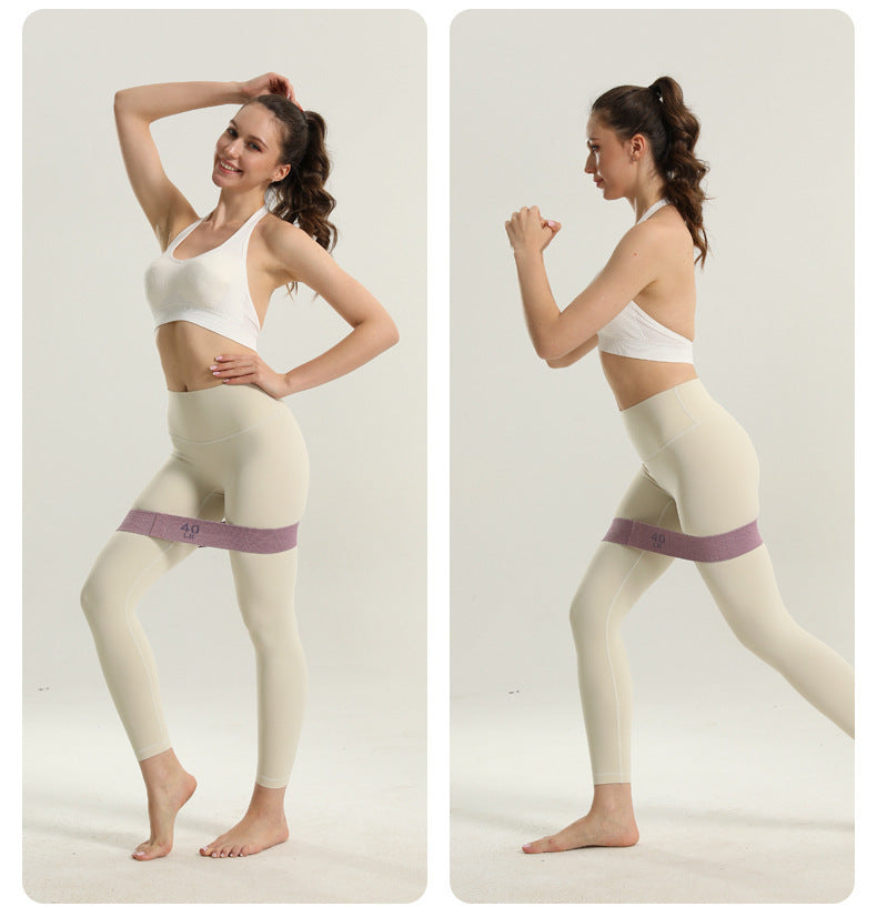 Colorful Fabric Resistance Bands for Legs and Glutes - Set of 4 Non-Slip Workout Loops 5