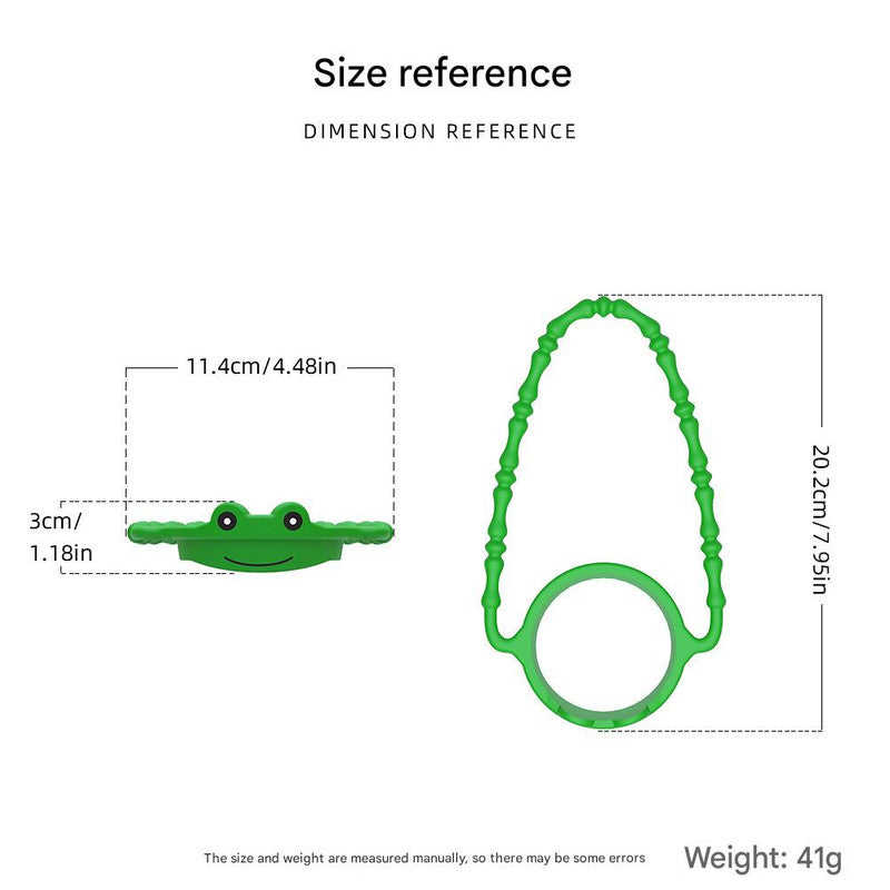 2 Pcs Green Frog Adorable Animal Silicone Cup Carrier - Portable Reusable Handle for Water Cup(cup not included) 3