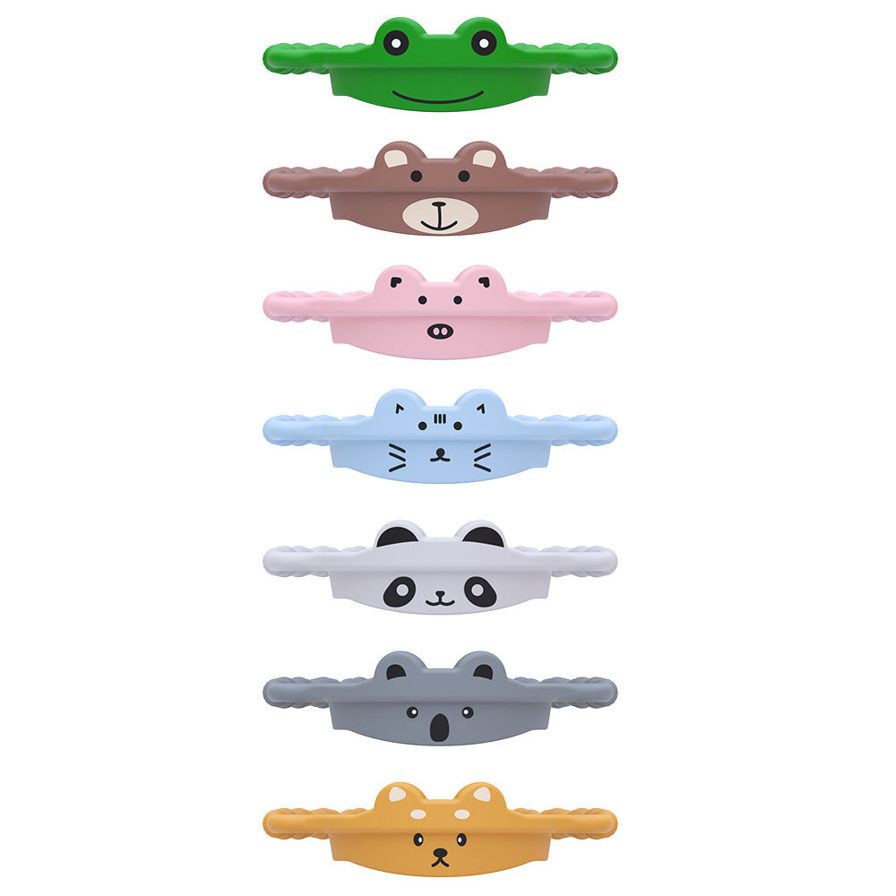 2 Pcs Green Frog Adorable Animal Silicone Cup Carrier - Portable Reusable Handle for Water Cup(cup not included) 5