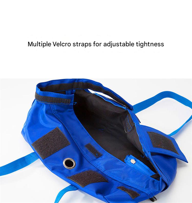Size M Blue Multi-Functional Cat Grooming Bag - Anti-Scratch Restraint Pouch for Nail Trimming and Vet Visits 7