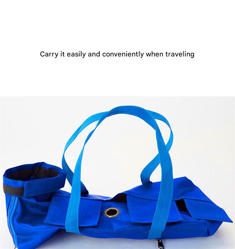 Size L Orange Multi-Functional Cat Grooming Bag - Anti-Scratch Restraint Pouch for Nail Trimming and Vet Visits 8