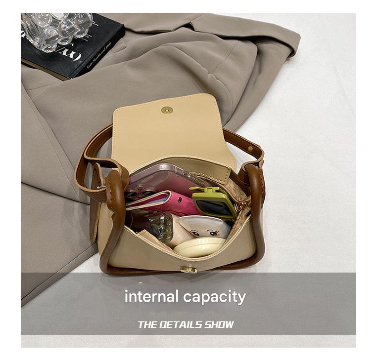 Brown Chic PU Leather Crossbody Bag with Cute Bear Charm - Adjustable Strap Shoulder Purse 5