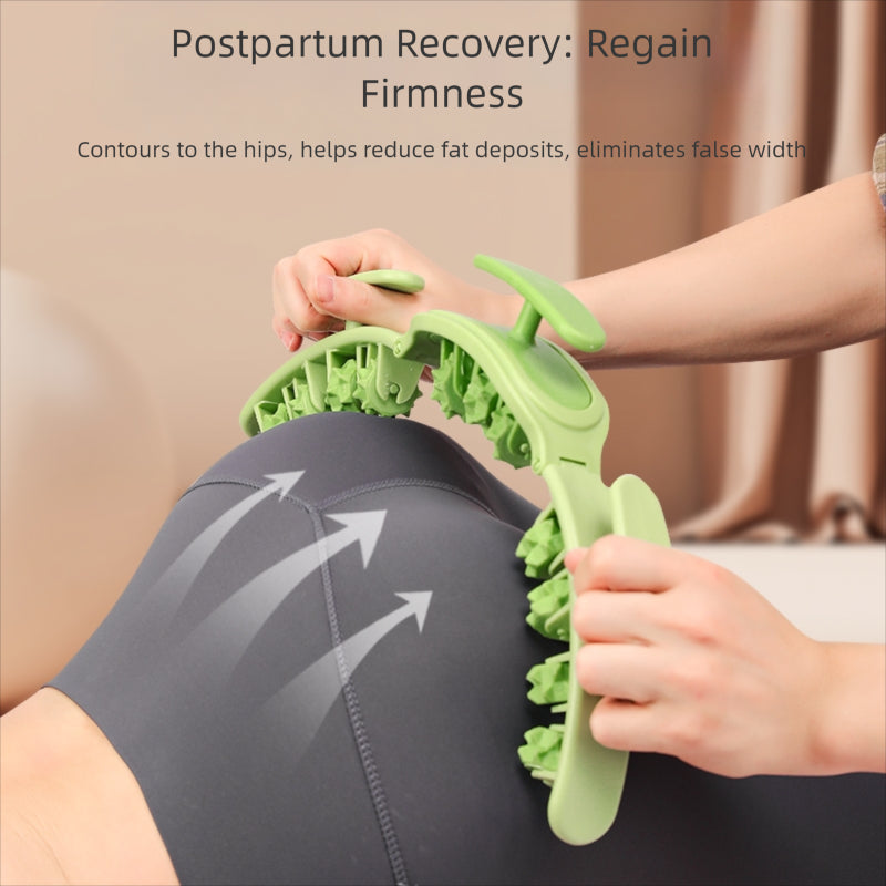 Green Removable Adjustable Wrap-Around Muscle Roller - 11-Wheel Deep Tissue Massager for Legs, Arms & Body 6