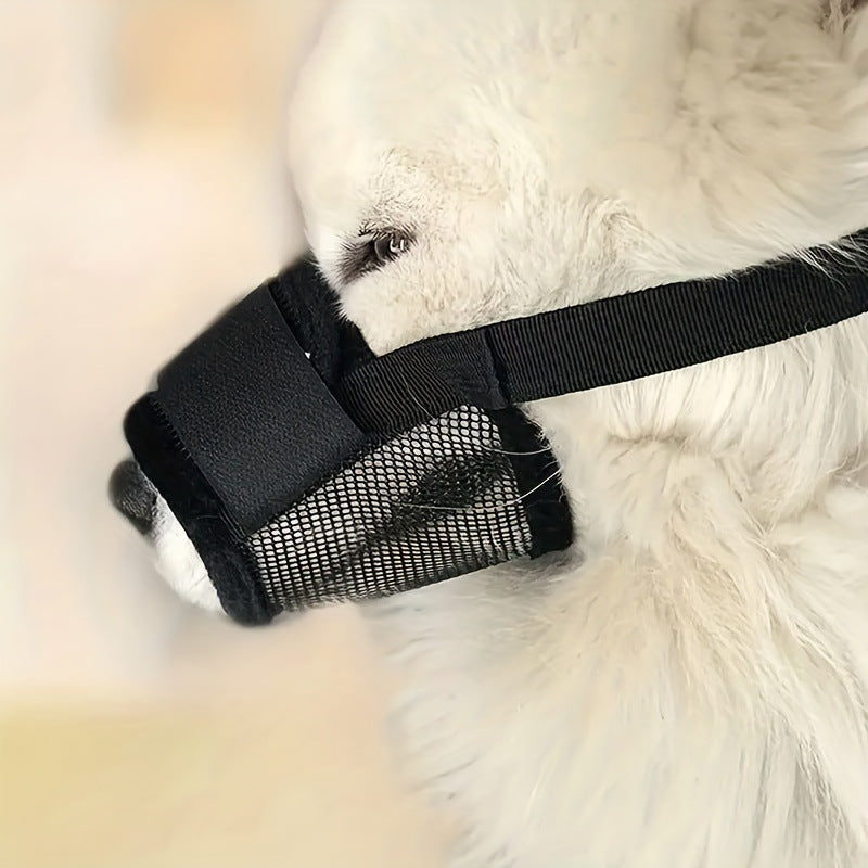3 Pcs Size S Black Breathable Mesh Dog Muzzle - Soft & Comfortable Guard to Prevent Biting, Allows Panting and Drinking 7