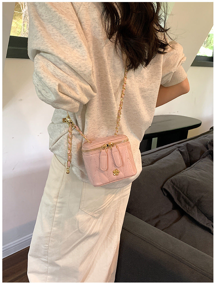 Pink Chic Quilted Mini Box Crossbody Bag - Luxury Style Chain Purse for Women 6