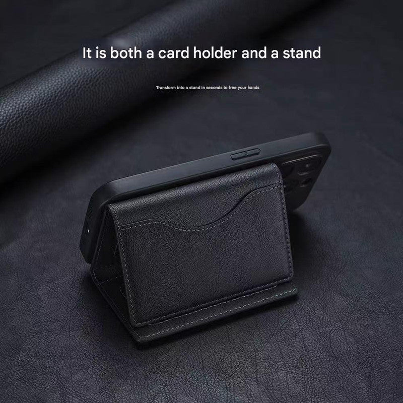 Dark Purple 3-in-1 Magnetic Wallet for MagSafe - Slim PU Leather Card Holder with Kickstand 9