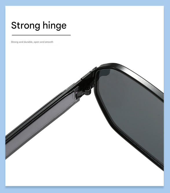 Gold Frame and Grey Lenses Modern Retro Geometric Sunglasses - Chic Metal Frame with UV400 Lenses and Black PU Leather Protective Case 9