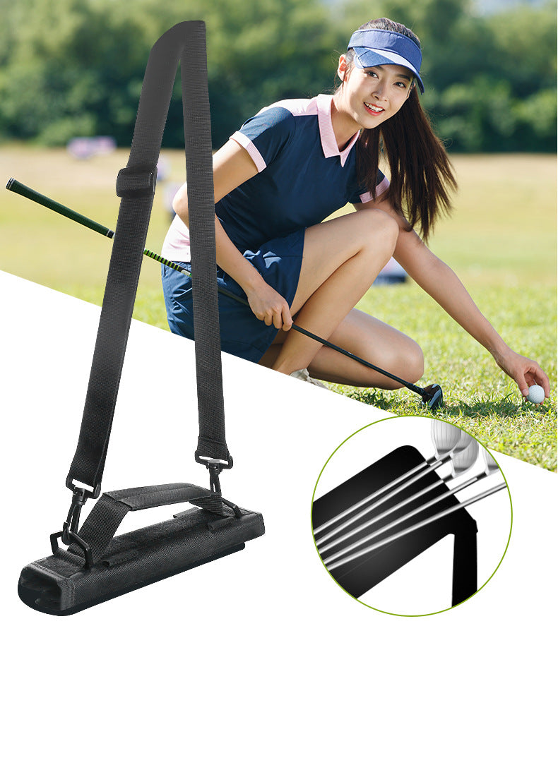 Red Compact Golf Club Carrier - Lightweight Sunday Practice Bag for Driving Range 7